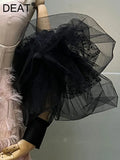 Fashion Elegant Women's Gloves New Solid Color Dot Gauze White Black Clothes Accessory Female Tide Summer 2023