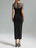 Temperament Famous Wind Dress Woman 2025 Summer New Fashion Drill Splicing High-End Slim Slimming