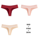 3Pcs/Lot Sexy Women Thongs G String Seamless Panties Low-Rise T-back Comfortable Lingerie Female Underwear Drop