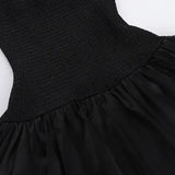Ruched Strapless Puff Mini Dress- Outfit