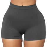 Hot Women Casual High Elastic Waist Tight Fitness Slim Skinny Dancing Shorts Solid Color Female Girl Exercise