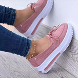 New Thick-Soled Round Head With One-Legged Pedal Lef Shoes Large-Size Women's Casual Single