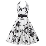 Print Vintage Dress Women 2021 Summer Pin Up Sundress 50s 60S Rockbility Robe Femme Sexy A-Line Party Dress Vestidos
