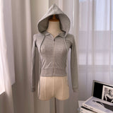 Up Hoodie Women Sweetshirt Sportwear Hoody Brandy Tops Women Spring Outdoor Pink Hoodies Sweatshirt Woman Yoga