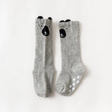Pair 0 to 24M Cute Fox Baby Sock Non Slip With Grips Cotton Long Socks For Infant Girls Boys Newborn Knee High Socks