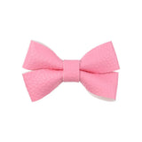 Pu Leather Bowknots Hair Clips For Cute Girls Handmade Hairpins Boutique Barrettes Headwear Kids Hair Accessories