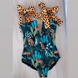 Piece Swimsuit 2023 New Cute Swimwear Women Bow Swimwear Hollow Out Bathing Suit Back crisscross Monokini