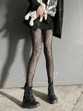 Mesh Spider Web Tights-Outfit