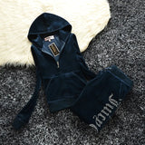 Velvet 2021 Women'S Fabric Tracksuits Velour Suit Women Track Suit Hoodies And Pants