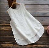 Summer Solid Color Casual Irregular Pullover