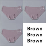 Seamless Panties Ladies Thong Plus Size Women Sexy G String Low Waist Panty Solid Ice Silk Intimates Underwear M-XL