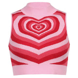 Sweaters 2020 Autumn Retro Knit Tops Skulls Pullovers V Neck Blue Knitwear Loose Casual Tank crop Top Women