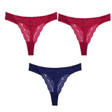 Sexy Lace G String Women's Thong Low-Waist Female Underpant Hollow Out Breathable Cotton Seamless G-String Underwear