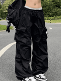Punk Ruched Baggy Cargo Pants-Outfit