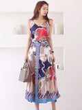 Sister Wind Two Sets Of 2025 Summer Korean Style V-Necked Sling Dress Fashion Dress Dress