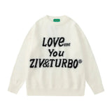 Printed Fuzzy Sweater- Outfit