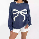 Bow Jacquard Sweater- Outfit