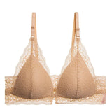 Sexy Lace Wireless Front Closure Bra For Women Sexy Embroidery Lingerie Push Up Bra Comfort Breathable Backless