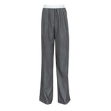 Zingj Women's Pants Autumn New Fashion Loose Casual Pants Niche Design Show Thin Drag Floor Pants Wide Legs-Outfit