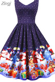 Summer Vintage Dress Women Spaghetti Strap Floral Print High Waist Elegant Sleeveless A-Line Party Midi Dress Robe