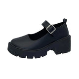 Small Thin Loose Pastry Shoes New Four Seasons Of Women 2025 Leather Shoes Treasure Mary Sole Retro Fashion
