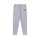 Rainbow Gradient Letter Tiger Head Printing Ins Trendy Sweater Trousers Jogging