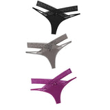 Set Women Sexy Lace Panties Transparent Low-waist Underpant Hollow Out Thong Female Seamless G-string Underwear