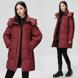 Student Cotton-Padded Clothes Female Long Hooded Fashion Style Casual Coat Hooded Loose In 2024 Winter New-Outfit