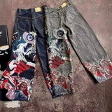 Zingj Y2K Jeans Street Clothing Original Hip-Hop Vintage Neo-Gothic Baggy Jeans 1215-0-Outfit