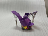 Zingj Patent Leather 15Cm Special High Heels With Sexy Waterproof Platform Hate Day Superb High Slippers Female