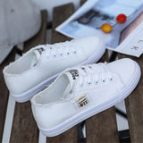 Zingj Canvas Shoes Women's Shoes Autumn 2023 New Round Head Shallow Mouth Student Single Shoes Korean Version Of Small White