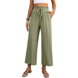 Color Loose Cotton Linen High Waist
