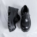 Zingj Shoes Male Business Dress Big Head Senior Sense British Wind Thick Sole Increased Wedding Groom Derby Shoes