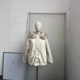 2025 New Women's Fashion Simple Retro Locomotive Jacket Collar Long Sleeve Short