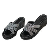 Zingj Slipper Female Summer 2024 New Diamond Thick Bottom Fashion High Heel Cool Drag Women's