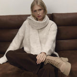 2025 Elegant Soft Thicker Round Collar Sweater + Fishtail Skirt Two Sets Of Women's OL Wind Top + Skirt