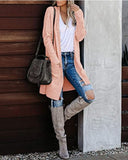 Zingj 2024 Women's Knitting Pocket Cardigan Long Sleeve Casual Knit Loose Sweater Sweater Coat Women-Outfit