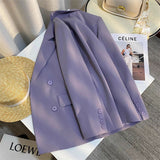Zingj Spring New Sweet Taro Purple Senior Sense Temperament Versatile Popular Sense Suit Jacket Female Korean Version Casual