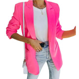 Spot 2025 Autumn / Winter New Female Fashion Temperament Solid Color Lapel Long Sleeve Small Suit