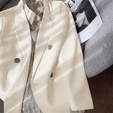 Zingj And Autumn Small Suit Jacket Female 2024 New Korean Version Net Red Temperament Small Purple Pink Suit