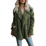 Women Winter Teddy Coat Female Warm Faux Fur England Coat Casual Oversized Soft Fluffy Fleece Jackets