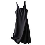 Zingj Chiffon Dress Retro Cold Wind With Long Skirt Spring Long French Halter Skirt-Outfit