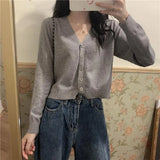 Zingj Coat Long-Sleeved Thin Jacket Autumn 2024 New Korean Version Loose Short With A Small Knit-Outfit