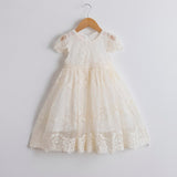 Girls Dress 2021 Girls Clothes Princess Party Dress Backless Lace Tutu Layered Dress Elegant Ceremony Teenage