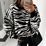 Women Autumn New Long Sleeve Love Tops Shirts Elegant Crew Neck Long Sleeve Pullover Tee Fashion Striped Print Basic