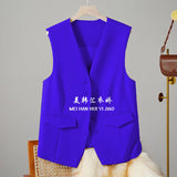 Vest Women's Small Vest 2025 Spring And Autumn New Repair Outside The Folding Women's Shoulder White Short Horse