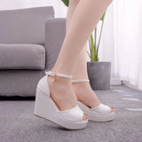 Sandals Women's Summer Fashion Trend 2025 New Lace Fish Mouth Fine With A Word Buckle Casual Ladies