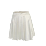 Lady Satin Two Piece Set Sexy Backless Bandage Strp Corset Crop Top High Waist A-line Skirt Women Summer Holiday