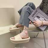 Slides 2021 Summer Fashion Designer Slide Flip Flops Candy Color Increased Thick Bottom Men Indoor Platform Sandals