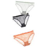 Women Sexy Panties Lace Underpants Low-waist Panties Mesh See Through Perspective Briefs Female Fashion Underwear